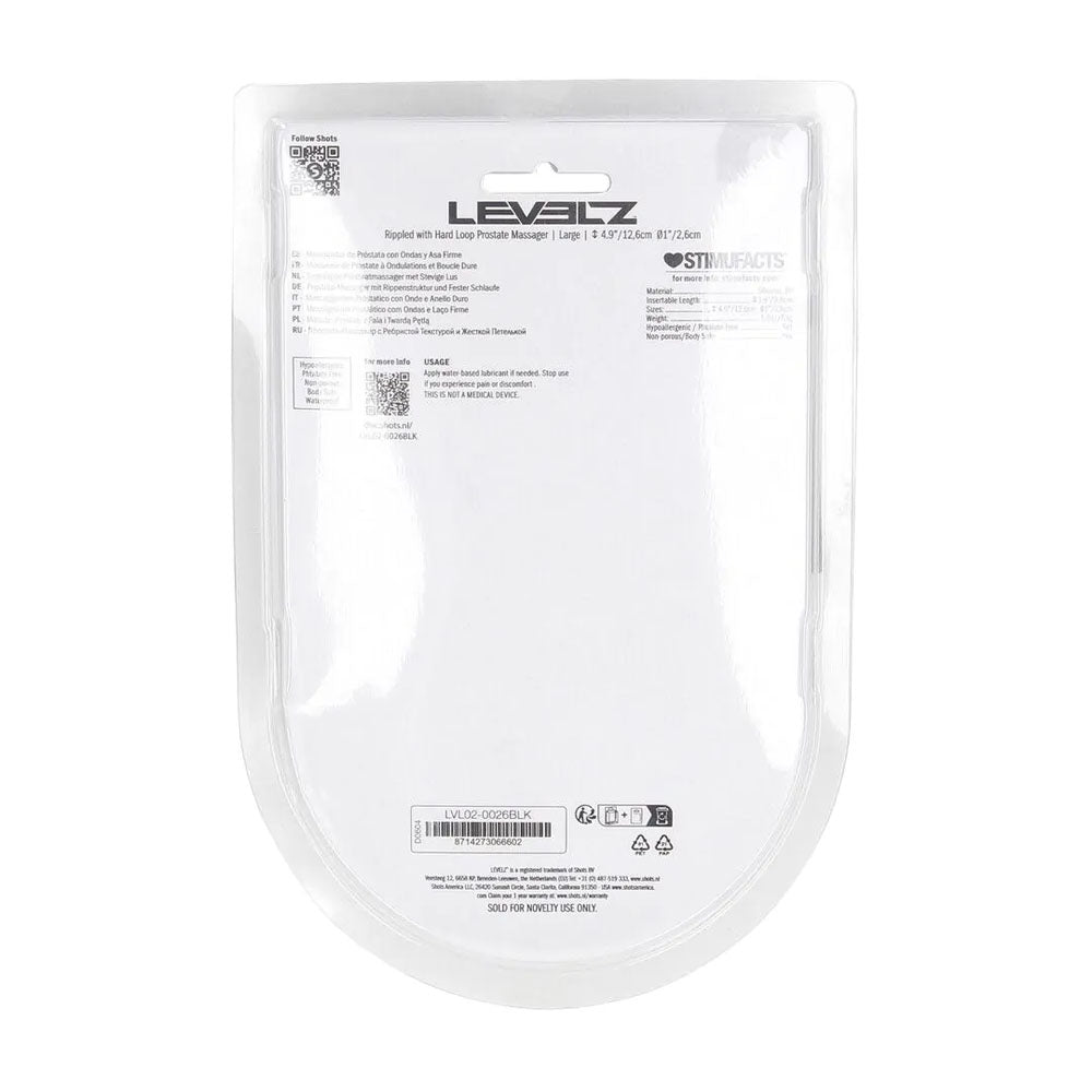 Levelz Rippled with Hard Loop (Large) – Silicone Large Prostate Massager > Anal Range > Prostate Plugs