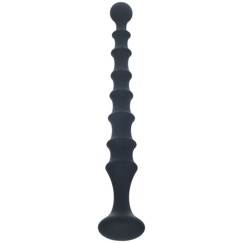 Levelz Ribbed Silicone Flared Anal Probe 26.7 cm – Textured Silicone Anal Beads > Anal Range > Anal Beads