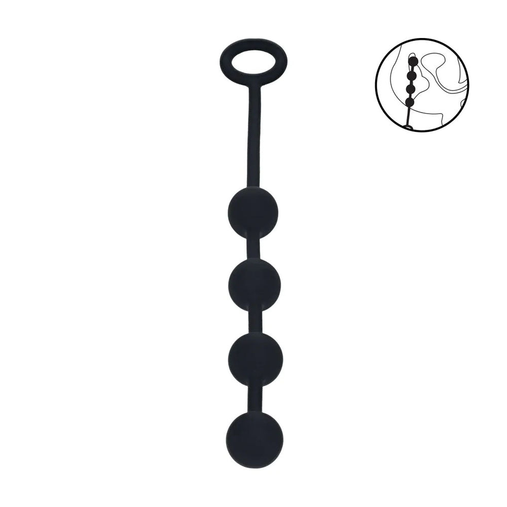 Levelz Round Silicone Small Anal Balls 23 cm 20 mm – Slim Flexible Silicone Anal Balls Secondary image