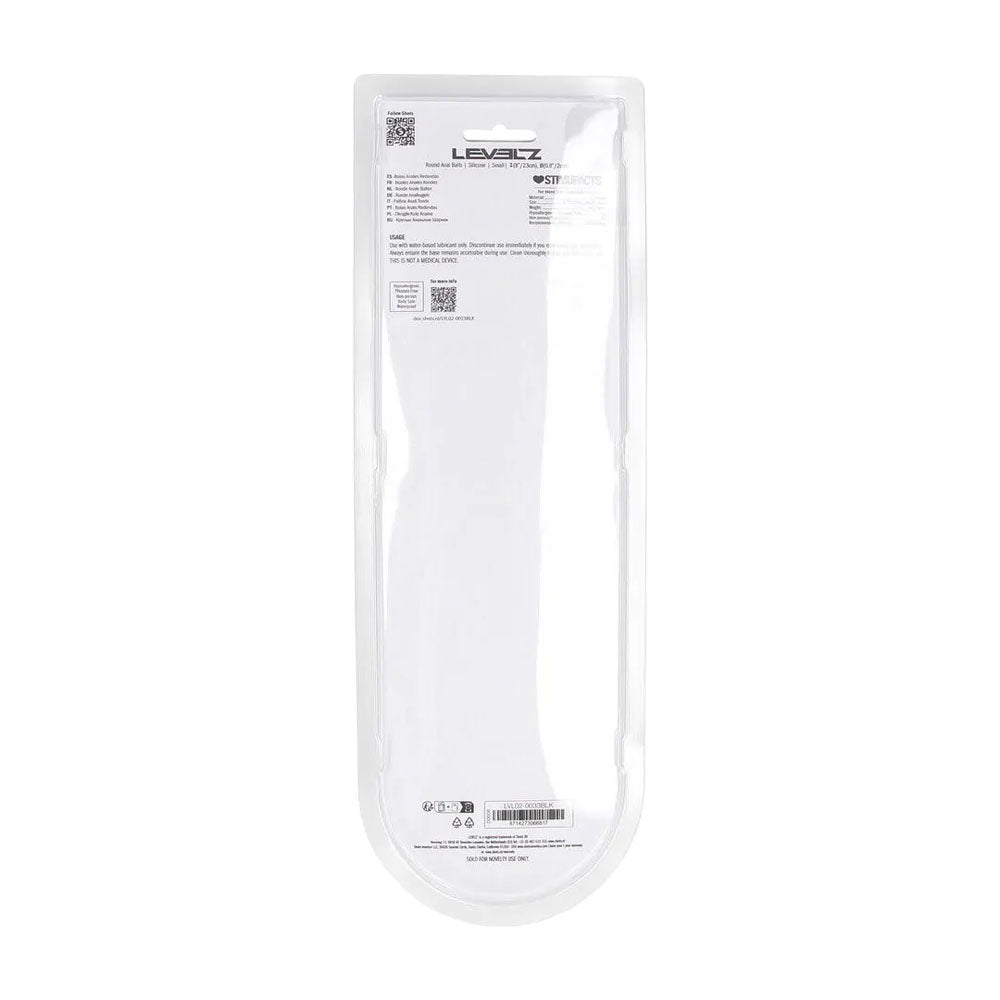 Levelz Round Silicone Small Anal Balls 23 cm 20 mm – Slim Flexible Silicone Anal Balls > Anal Range > Anal Beads