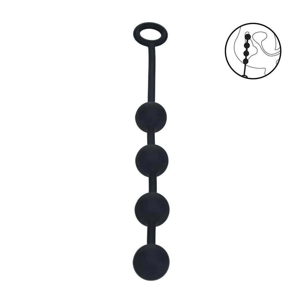 Levelz Round Silicone Medium Anal Balls 20mm Diameter 32cm Length – Premium Silicone Anal Balls > Anal Range > Anal Beads