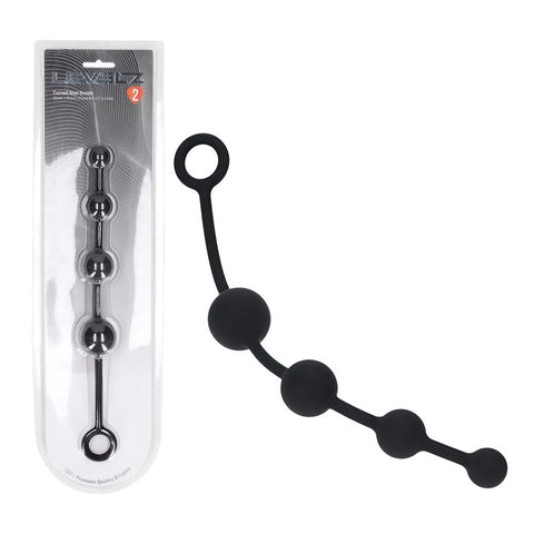 LEVELZ Curved Silicone Anal Beads 29.5 cm – Premium Silicone Anal Beads Black > Anal Range > Anal Beads