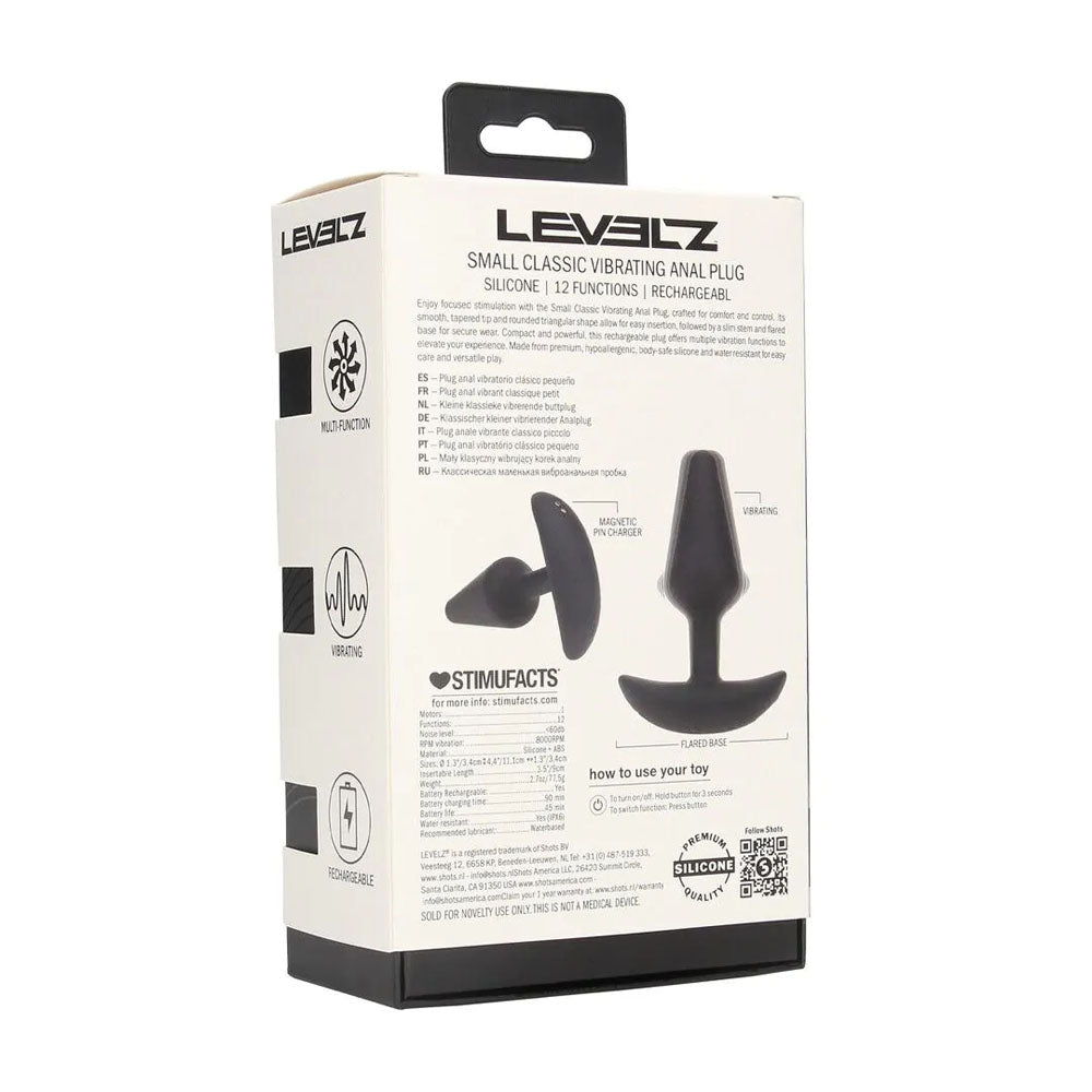 Levelz Classic – Vibrating Small Rechargeable Silicone Anal Plug - 9cm > Anal Range > Vibrating Butt Plugs