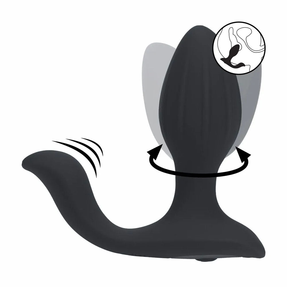 Levelz Vibrating and Rotating Anal Plug with Ball Stimulator (USB Rechargeable) – Vibrating Butt Plug 10.7 cm Secondary image