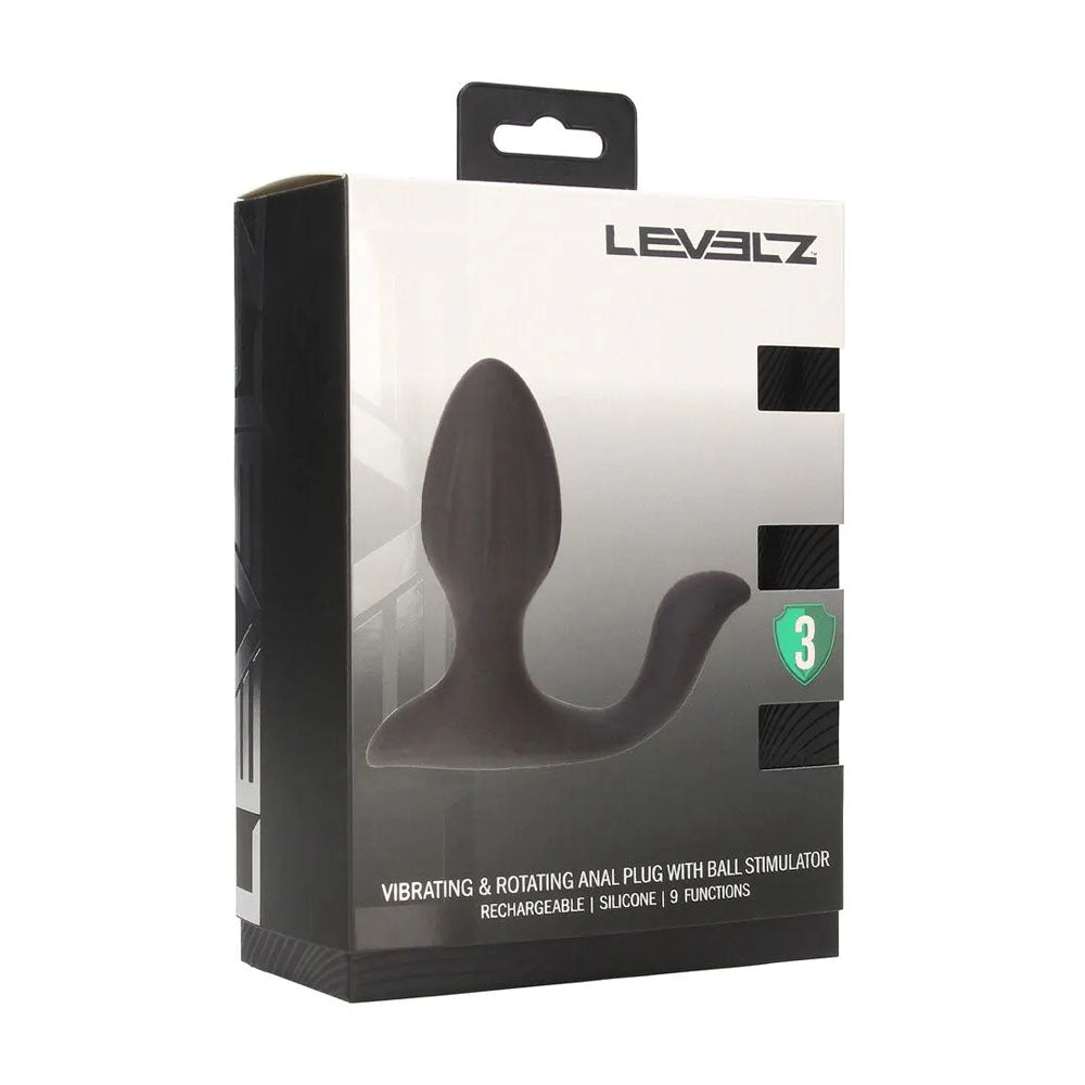 Levelz Vibrating and Rotating Anal Plug with Ball Stimulator (USB Rechargeable) – Vibrating Butt Plug 10.7 cm > Anal Range > Prostate Massagers