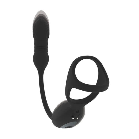 LEVELZ TriO (Black) – USB Rechargeable Vibrating and Thrusting Cock Ring with Prostate Stimulator > Anal Range > Prostate Plugs