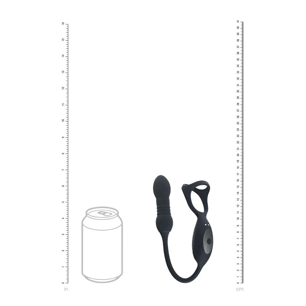 LEVELZ TriO (Black) – USB Rechargeable Vibrating and Thrusting Cock Ring with Prostate Stimulator > Anal Range > Prostate Plugs