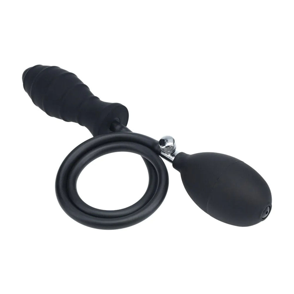 Levelz Ribbed Silicone Inflatable Anal Plug Expanding To 15 Cm > Anal Range > Tunnel and Stretchers