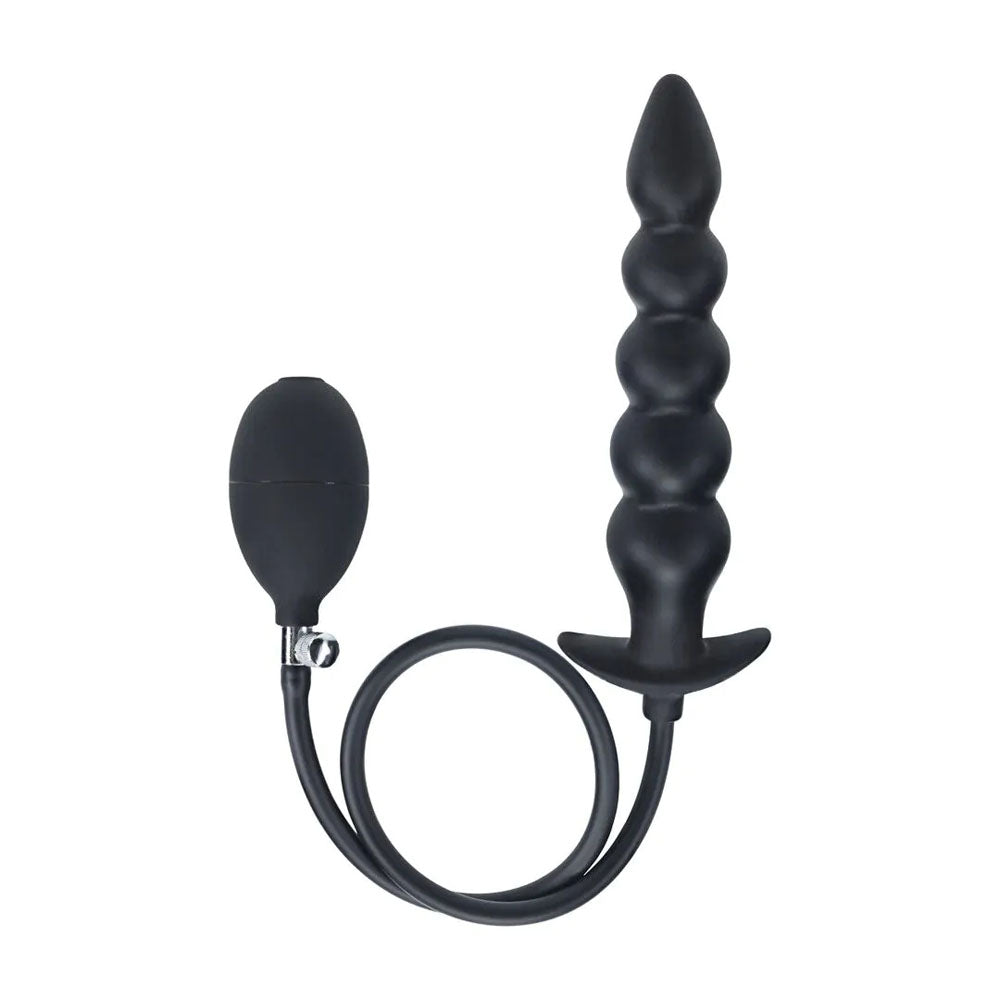 Levelz Beaded Inflatable – 12 cm Smooth Silicone Anal Plug > Anal Range > Tunnel and Stretchers