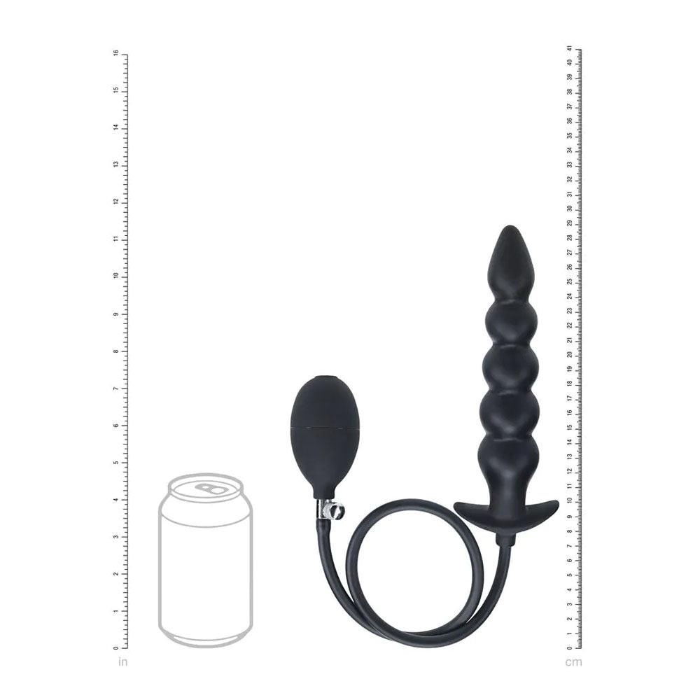 Levelz Beaded Inflatable – 12 cm Smooth Silicone Anal Plug > Anal Range > Tunnel and Stretchers