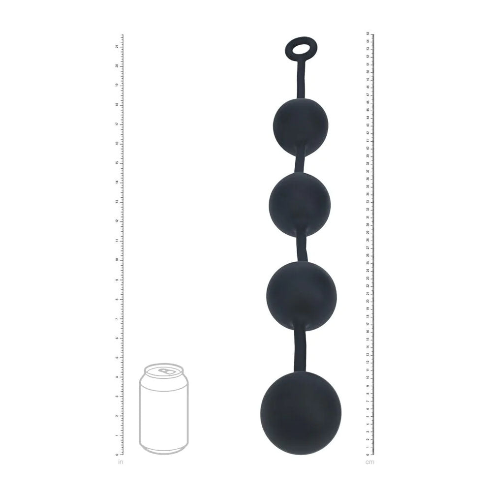 Levelz Round Anal Balls XXL (60mm, 52.5cm) – Extra Large Silicone Anal Beads > Anal Range > Oversized Anal Toys