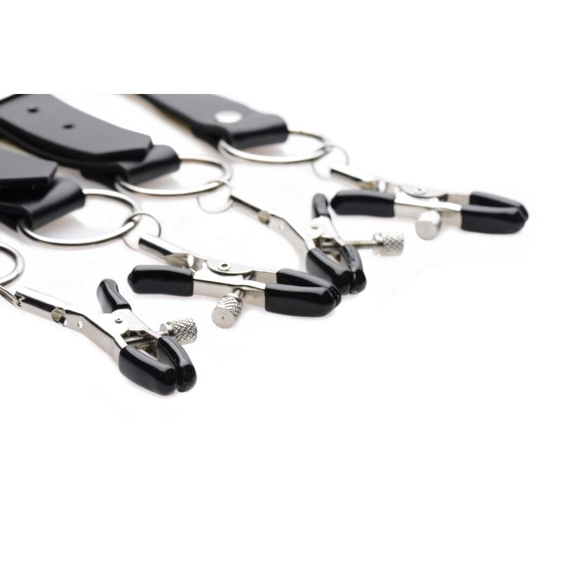 Labia Spreader Straps with Adjustable Clamps – Bondage Straps > Sex Toys > Sex Positioners