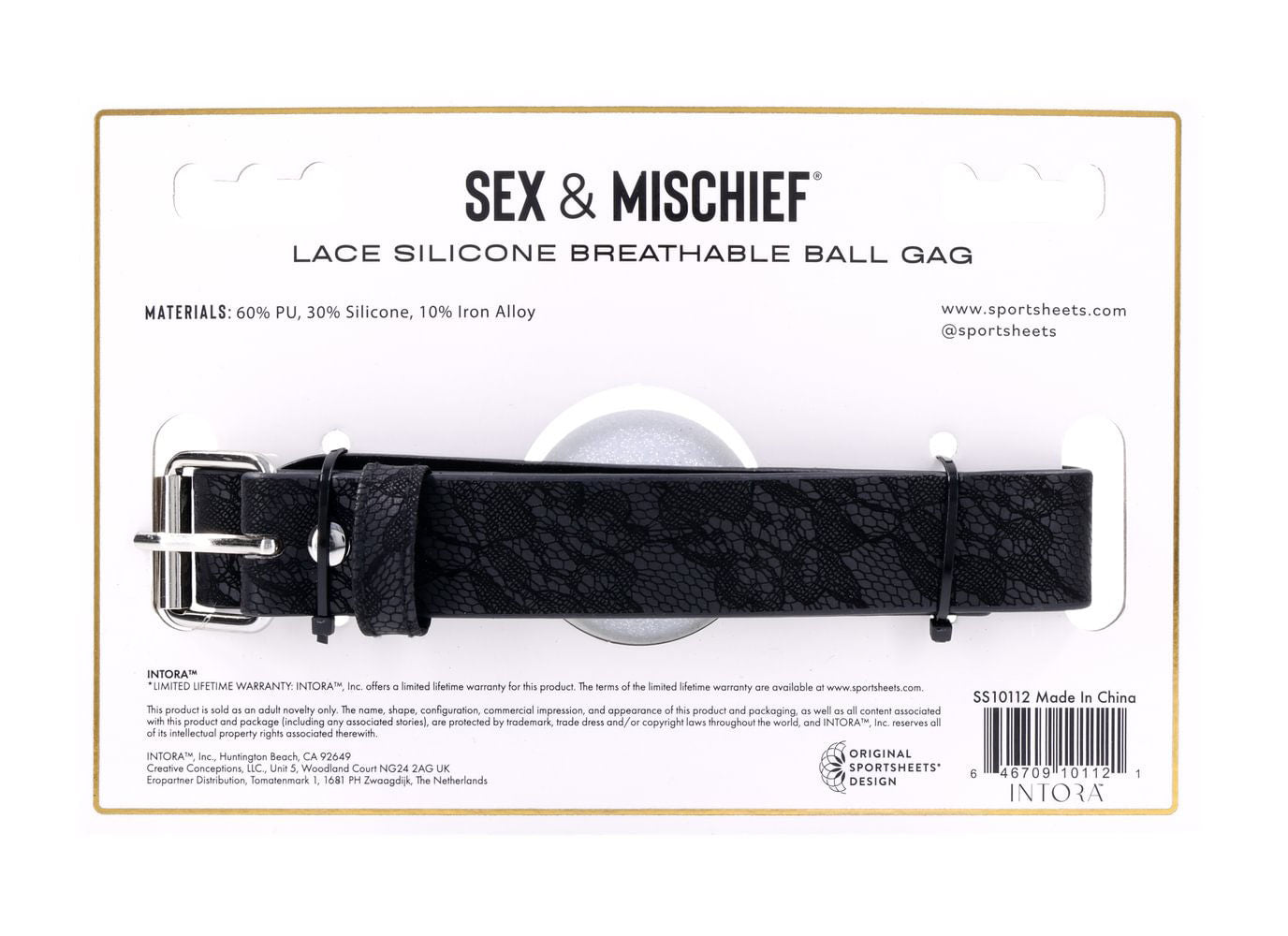 Lace Silicone Breathable Ball Gag – Soft Silicone Mouthpiece with Breathable Design Bondage Accessory > Bondage Gear > Gags and Bits