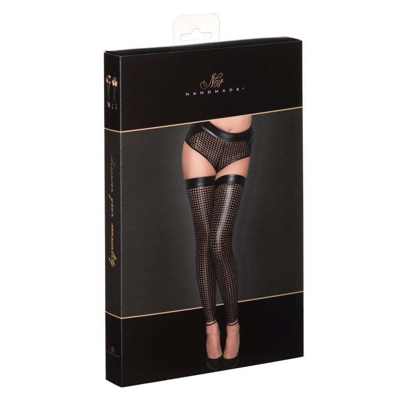 Ladies Laser Cut Stockings with Silicone Tape – Laser-Cut Design Hosiery Secondary image