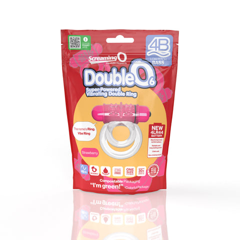 Double O 6 4B Low Pitch Bass (Strawberry) > Cock Ring > Vibrating