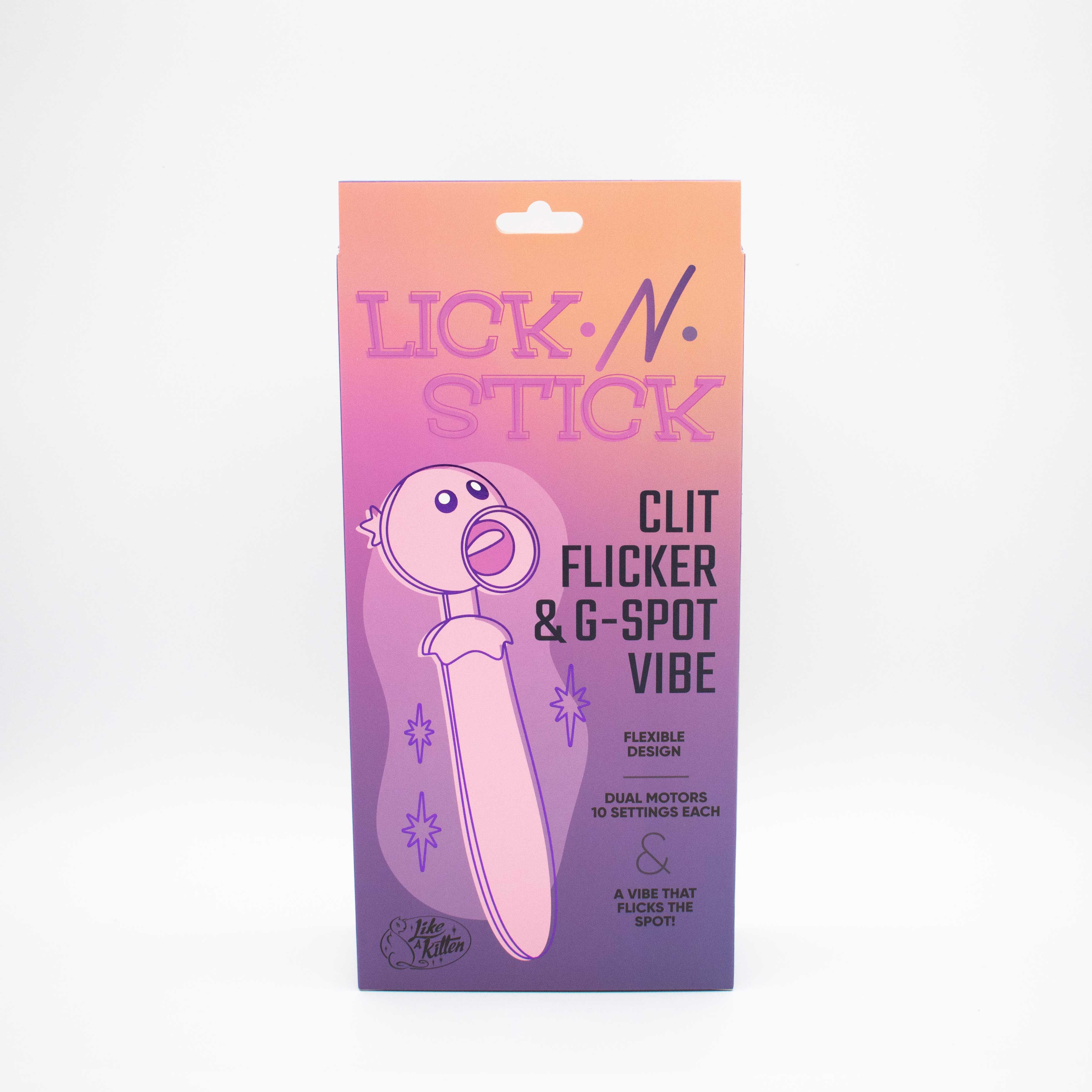 Lick n Stick Pink Clit Flicker and G-Spot Vibrator Toy Secondary image