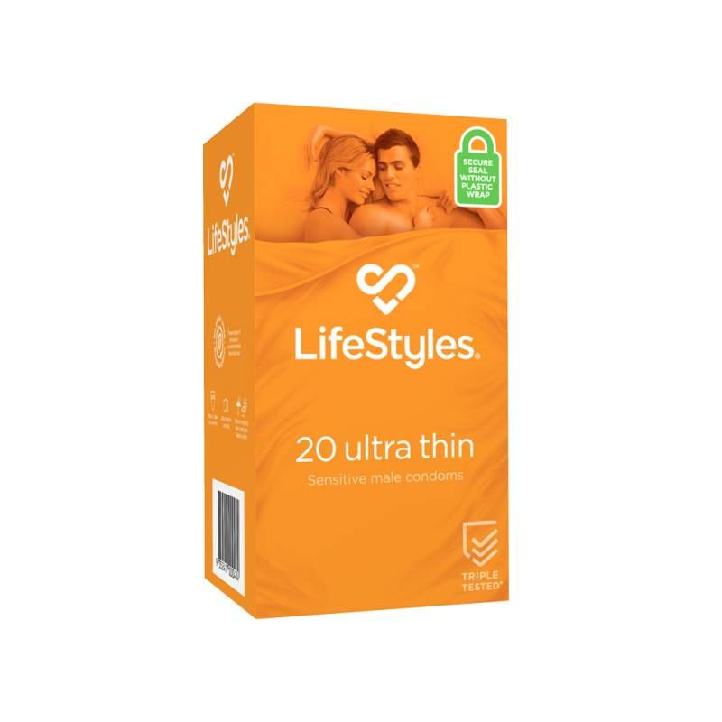 LifeStyles Ultra Thin – Micro-Thin Lubricated Condoms 53mm 20 Pack > Essentials > Condoms Main image
