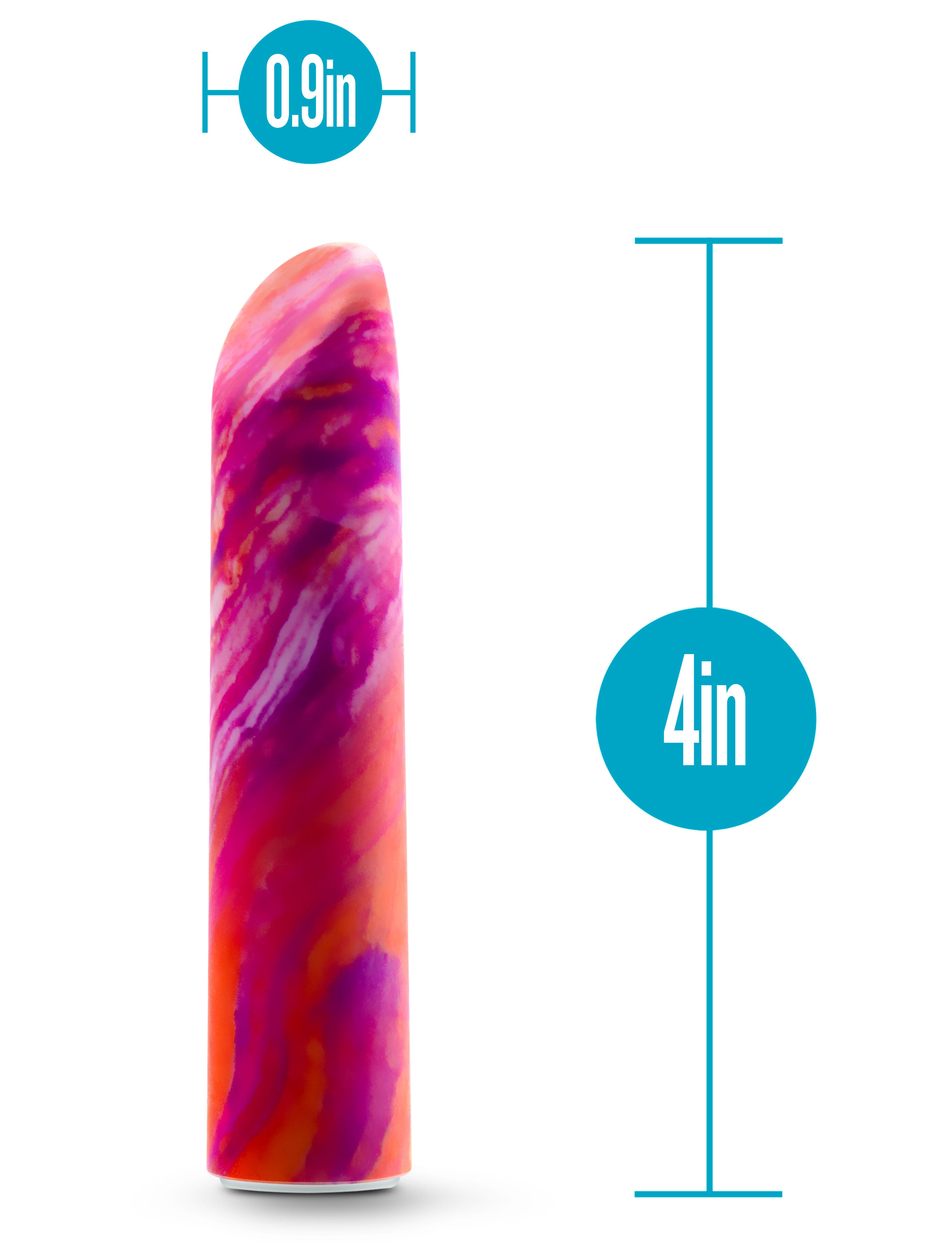 Limited Addiction Fiery Power Vibe Coral Mini Vibrator with Rumble Tech BULLETS