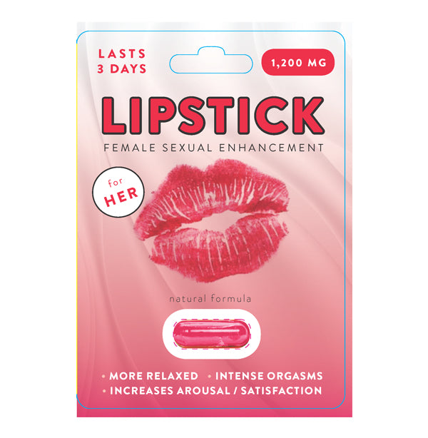 Lipstick Female Libido Enhancement Pills 1200mg Natural Ingredients Energy and Desire Supplement > Essentials > Womens Enhancers Main image