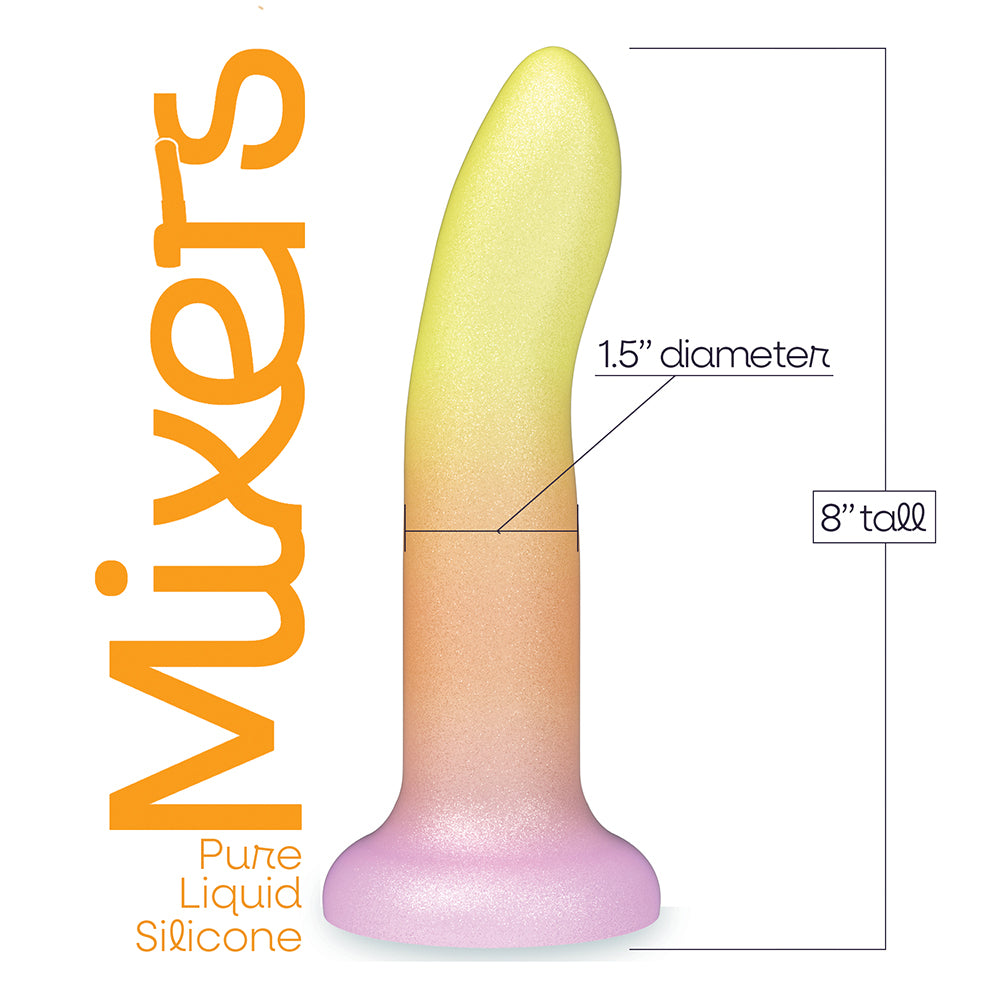 Mixers Tequila Sunrise (Yellow Orange Pink) – 8 Inch Silicone Dildo > Dildos > Neutral Dildos