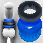 Ultracore Core Ballstretcher with Axis Ring in Blue Ice Blue One Size > Sex Toys For Men > Ball Stretchers