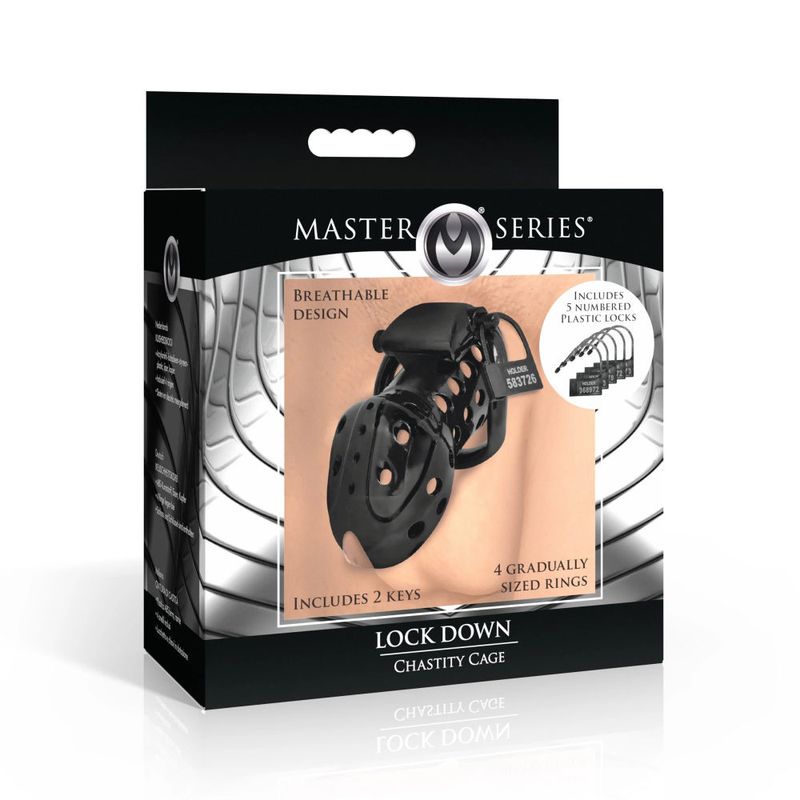 Lock Down Adjustable Chastity Cage with Secure Locking Mechanism for Men Secondary image