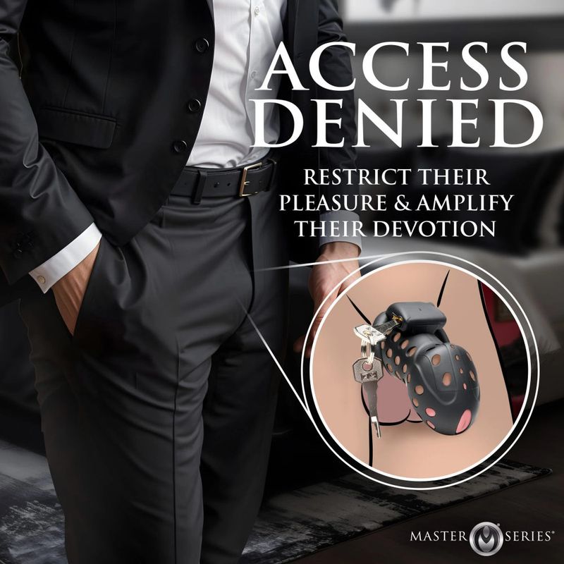 Lock Down Adjustable Chastity Cage with Secure Locking Mechanism for Men Secondary image