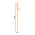 Lovetoy Pack Of 9 Flesh Pink Willy Straws Party Favors > Novelties > Bachelor & Bachelorette Items