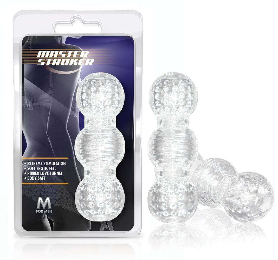 M for Men Master Stroker Clear 6 Inch Pocket Size Strokers - Manual