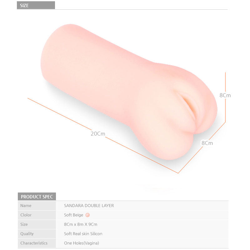 Masturbator Sandara Realistic Double Layer Stimulation > Sex Toys For Men > Masturbators > Manual