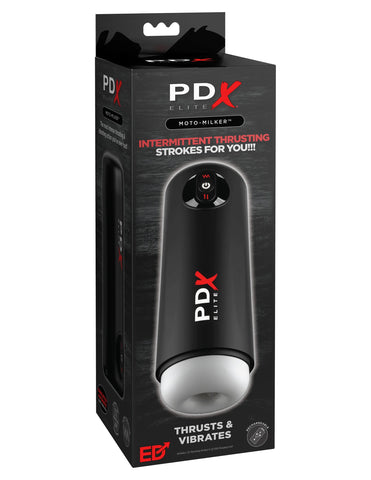 Pdx Elite Moto Milker Suction Stroker Black > Sex Toys For Men > Masturbators > Vibrating