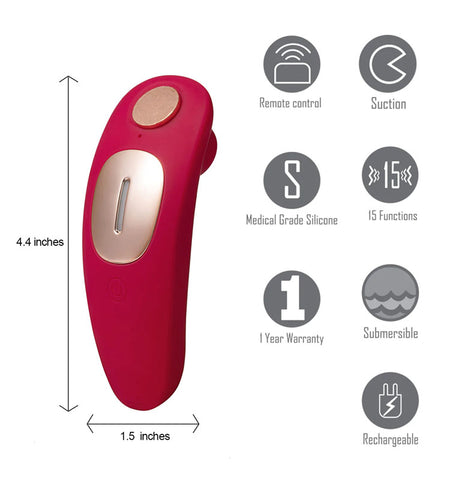 Maia Remi USB Rechargeable Panty Vibe with Suction Panty Vibrators