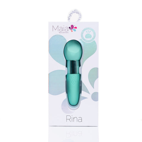Rina Dual Motor Vibrator - Teal, 13 cm Stylish Pleasure BULLETS