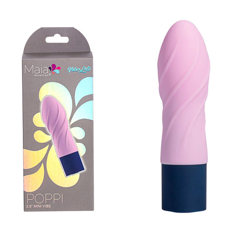 Maia Popp Light 8.9 cm USB Rechargeable Bullet Vibrator Pink BULLETS
