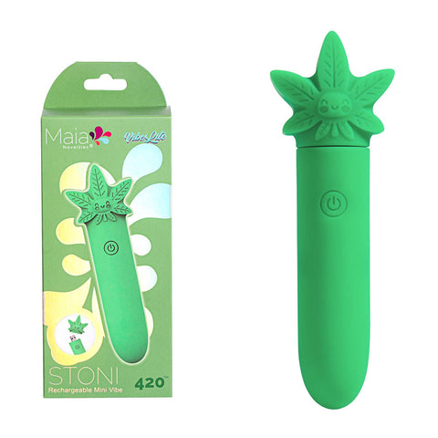 Maia Stoni 420 11.1 cm Bullet Vibrator Green > Vibrators > Mini Vibrators