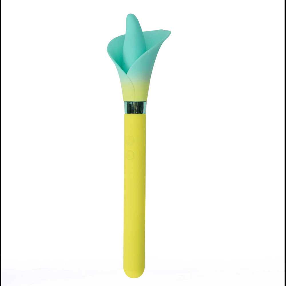Maia Vala (Green) – USB Rechargeable Silicone Flower Vibrator 22.2 cm > Vibrators > Standard Vibrators Main image