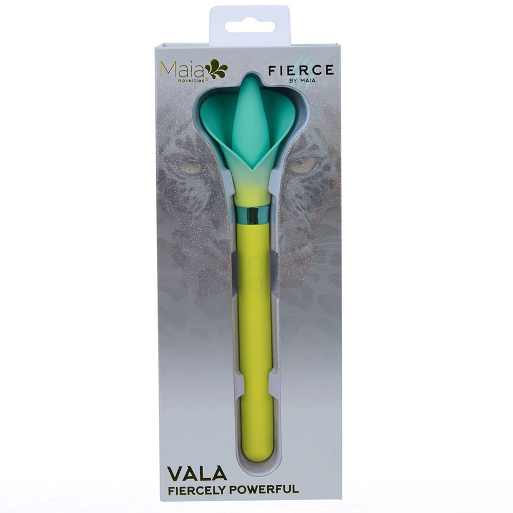 Maia Vala (Green) – USB Rechargeable Silicone Flower Vibrator 22.2 cm > Vibrators > Standard Vibrators