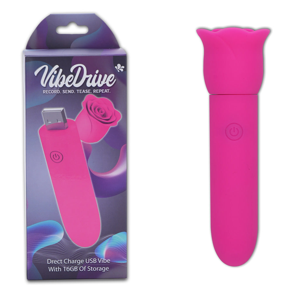 Maia VibeDrive – USB Rechargeable 10 cm Bullet Vibrator with Storage Pink > Vibrators > Mini Vibrators