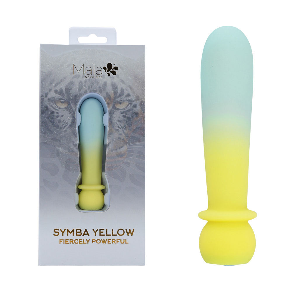 Maia Symba – USB Rechargeable 10.8 cm Powerful Bullet Vibrator Yellow > Vibrators > Mini Vibrators Main image