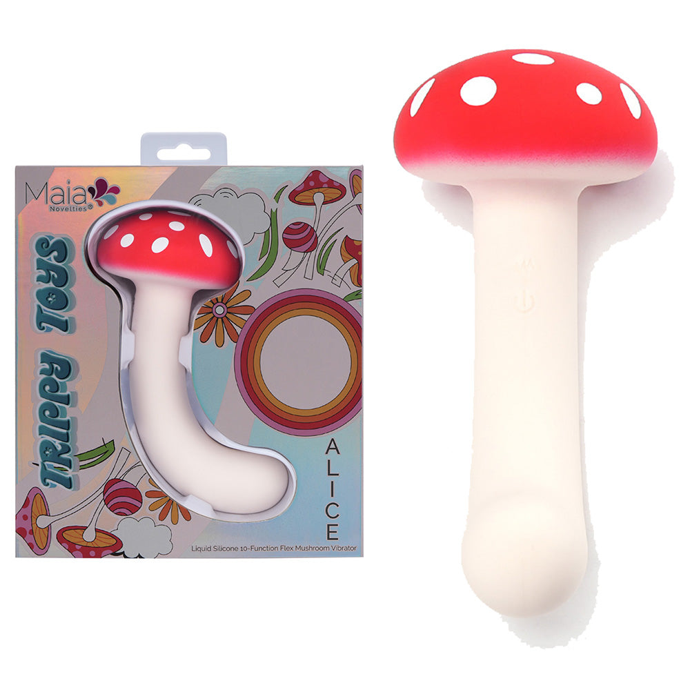 Maia Alice – USB Rechargeable Dual Motor Vibrating Mushroom 15.2 cm Secondary image