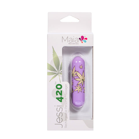 Maia Jessi 420 Violet 7.6 cm USB Rechargeable Bullet Vibrator BULLETS