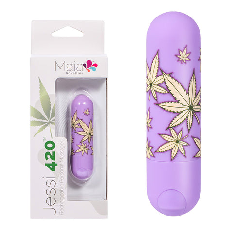 Maia Jessi 420 Violet 7.6 cm USB Rechargeable Bullet Vibrator Default Title BULLETS