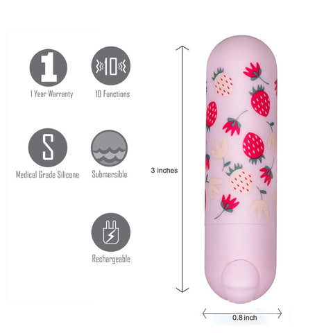 Maia Bari Baby 7.6 Centimeter USB Rechargeable Bullet Vibrator Pink BULLETS
