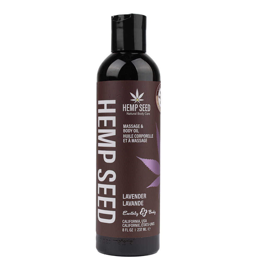 Hemp Seed Massage and Body Oil Lavender Scented 237ml Bottle > Essentials > Massage Oil