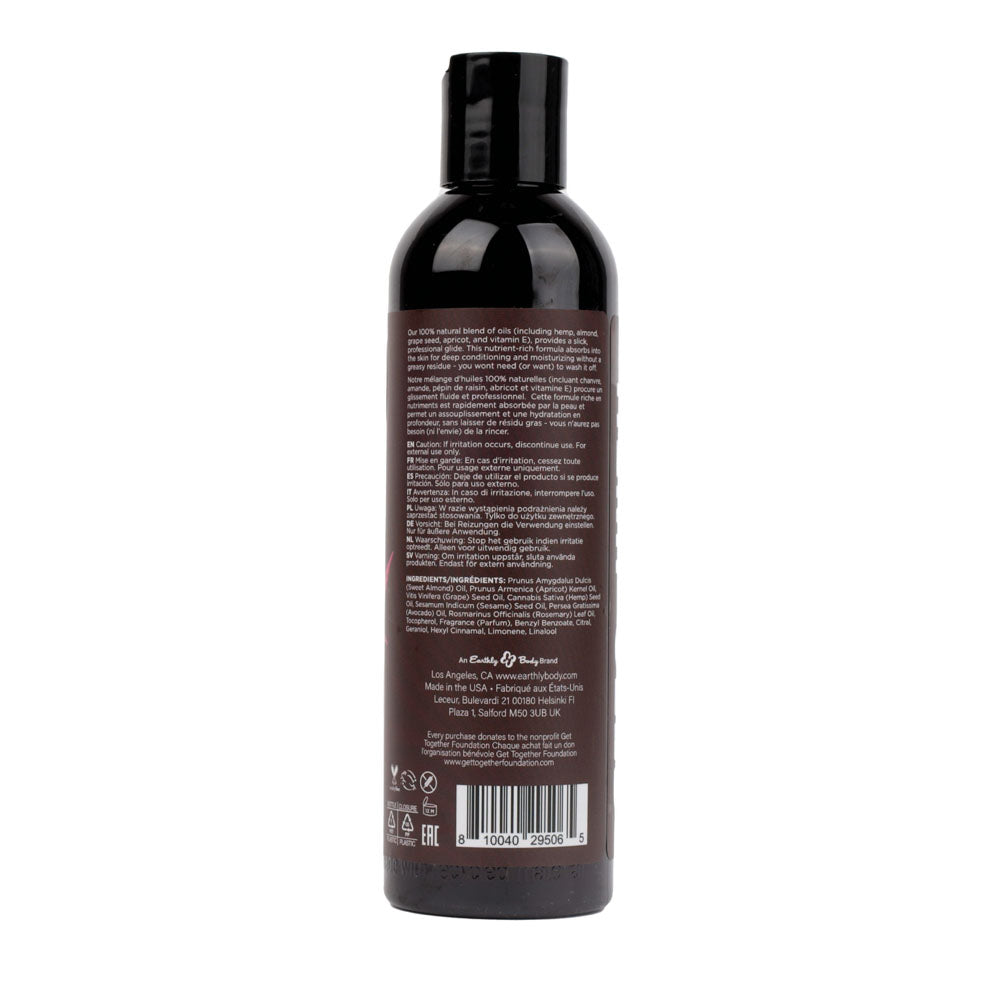 Hemp Seed Massage Oil Zen Berry Rose Scent – 237 ml Body Oil Secondary image