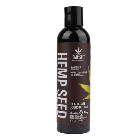 Hemp Seed Massage Oil 237ml - Beach Daze Coconut Pineapple Scent Default Title > Essentials > Massage Oil