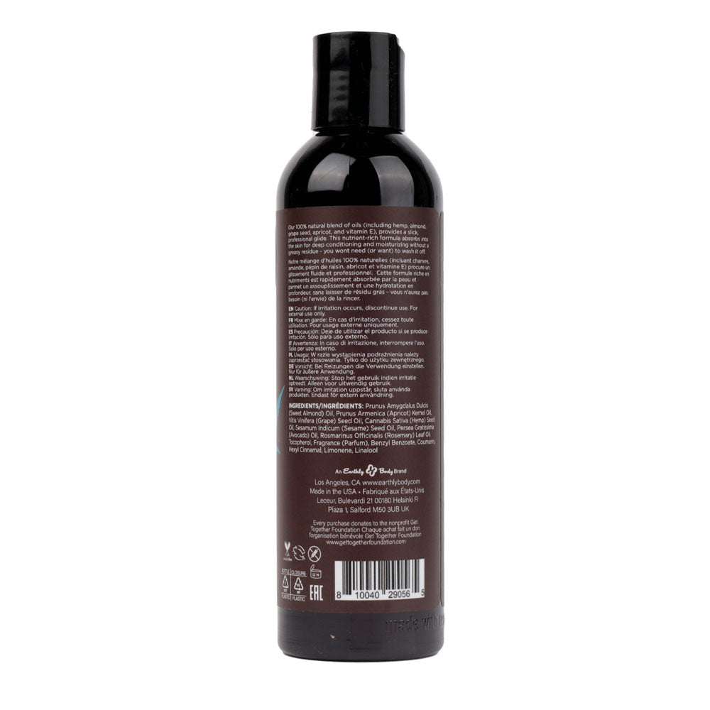 Hemp Seed Massage and Body Oil with Italian Bergamot Juniper Berries and White Wood 237 ml Massage Oil