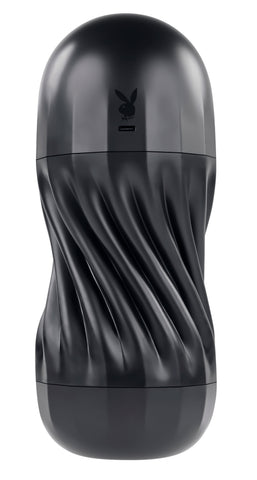Playboy Pleasure SOLO Stroker with Vibrating Functions Black > Sex Toys For Men > Masturbators > Vibrating