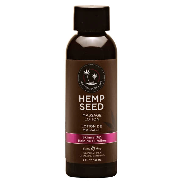 Hemp Seed Massage Lotion Skinny Dip Vanilla and Fairy Floss Scented 59 ml Bottle