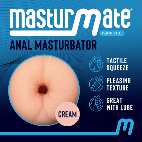 Masturmate - Butt - Cream - Anal Stroker Strokers - Manual